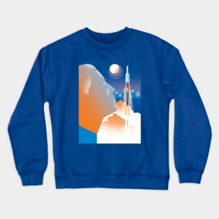 Rocket launch man Crewneck Sweatshirt